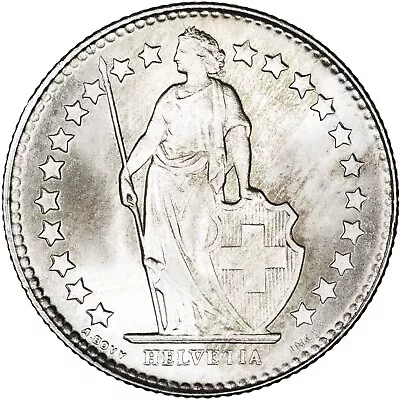 Switzerland 1934 1/2 Franc CHOICE BU • $16