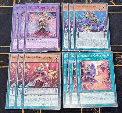 YUGIOH Melodious Starter Deck / Set (Bacha /Refrain /Couplet /Concerto) NM • £4