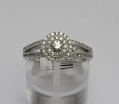9ct White Gold Diamond Cluster Ring BRAND NEW Was £2129.00 • £350