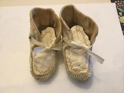 Antique Victorian  Leather Baby Shoes Toddler Child Boots Vintage 1800’s • $20