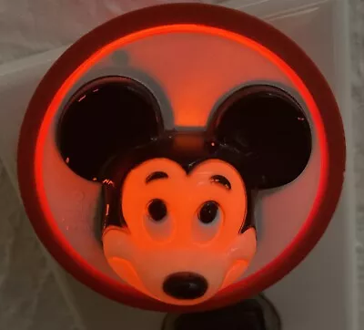 Vintage 1977 Round Plastic Mickey Mouse GE Night Light Nightlight Working • $9.95