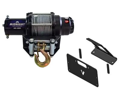 Viper 50 Ft Midnight Winch 3000 Lb Steel With Mount For Yamaha YXZ1000R 2016-21 • $179.98