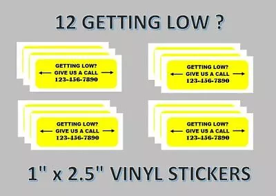 12 Getting Low StickersCANDY VENDING MACHINE Labels Vendstar  • $3.99