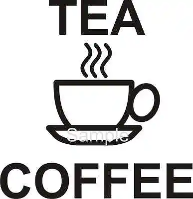 Mobile Catering Van Tea & Coffee Decal Sticker Chuck Wagon  • £4.30