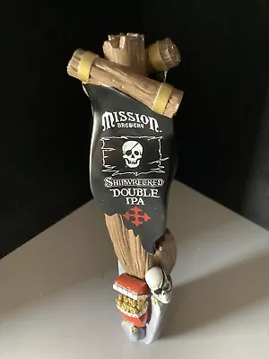 🔥 Rare Mission Brewery Shipwrecked Double Ipa Beer Tap Handle Bar Lot Skull • $130