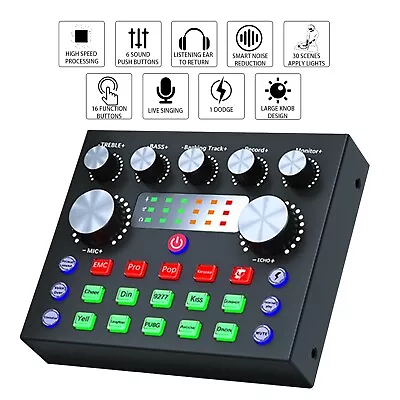 Sound Mixer Sound Effect Voice Changer For Broadcast Livestream Mobile Phone PC • $19.99