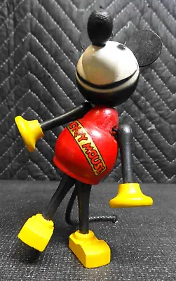 Rare Disney 1930  Long Nose  Mickey Mouse Wood Jointed  Balancing  Figurine • $749.95