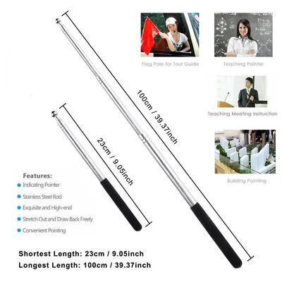 £4.54 • Buy 100cm Outdoor Telescopic Rod Flag Pole Telescopic Flagpole Teaching Pointer UK