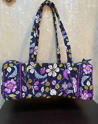 Vera Bradley New Purple Pocketbook Floral Nightingale Duffle Bag 18  Retired • $38