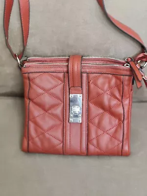 $27.99 • Buy Jessica Simpson Paprika Leather Quilted Vivian Cross Body Adjustable Strap Purse