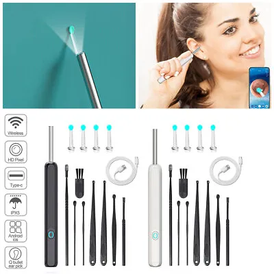 Wireless HD Ear Wax Remover LED Camera Ear Endoscope Spoon Pick Cleaning Tool • £10.29