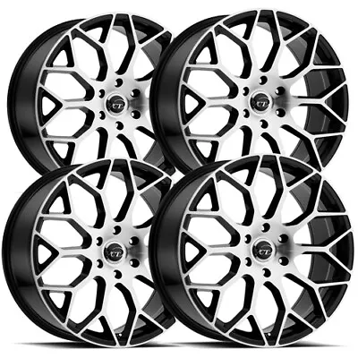 (Set Of 4) VCT V82 22x9 6x5.5  +30mm Black/Machined Wheels Rims 22  Inch • $1087.96