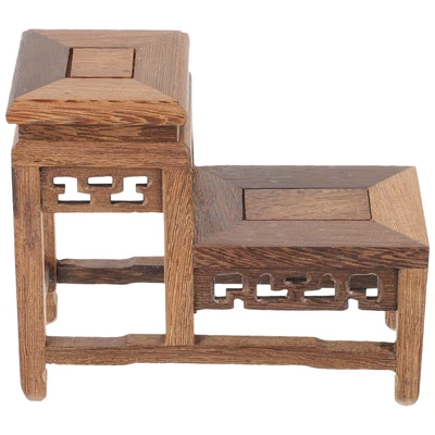 £14.67 • Buy Wooden Plant Stand Wood Plant Riser Plant Display Rack Bonsai Wooden Rack