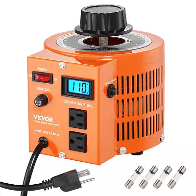 VEVOR 2000VA Variable Voltage Transformer 15.3A 0-130V Voltage Regulator LCD UL • $69.99