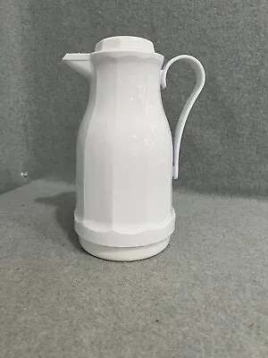 Insulated Pitcher Thermos Hot Coffee Tea Cold Water Carafe White • $17.99