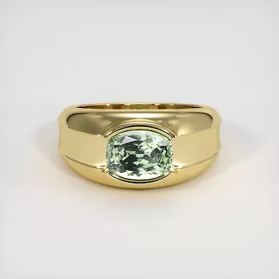 Montana Cushion Green Sapphire 18K Yellow Gold Ring 1.87CT • $5317.60