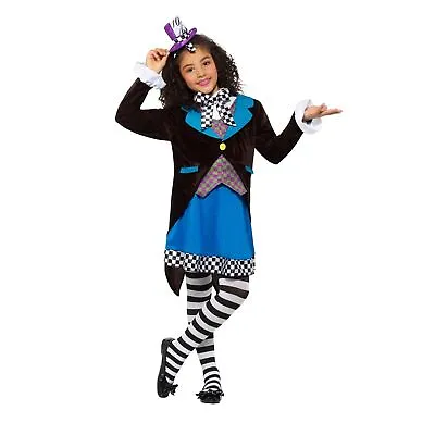 £9.79 • Buy Smiffys Miss Mad Hatter Wonderland Girls Kids Childs Fancy Dress Costume New
