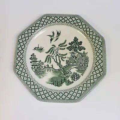 J & G Meakin - Royal Staffordshire Ironstone Green  Willow  Octagonal Plate • £24.99