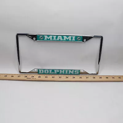 Sports Solutions Miami Dolphins Chrome Metal Plate Frame 6.25  X 12.25  15309 • $8.50