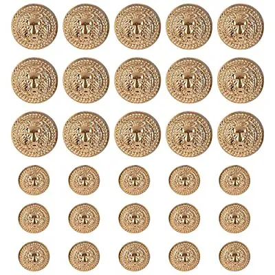 30 Pack Vintage Gold Lion Head Buttons Metal Blazer Button For Clothes Crafts • $14.45