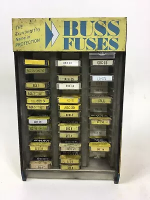 1960s Buss Fuses Metal Counter Wall Display Car Auto Parts Store Fuse Electronic • $79.99