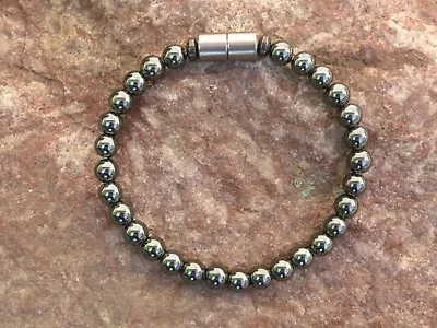Men’s Women’s 100% Magnetic Hematite Anklet Necklace Bracelet 1Row Smooth Rounds • $34.99