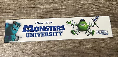 2013 Monsters University MU Disney Pixar Movie Theater Mylar Poster 2”x12” • $12