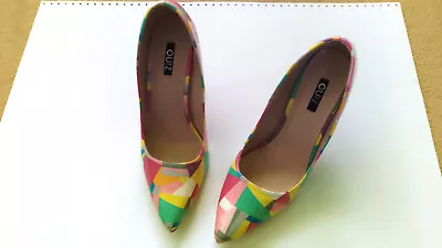 Quiz Multicoloured High Heel Shoes Size 8 • £10