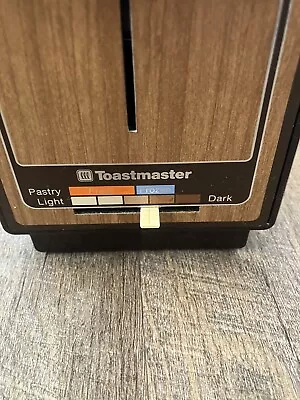 Vintage Toastmaster Chrome Walnut Woodgrain Model B706 Pastry Toaster Made USA • $15