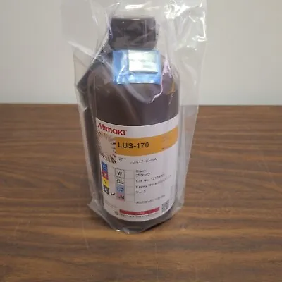 Mimaki Genuine LUS-170 UV Curable Ink 1L Bottle Black With Chip LUS17-K-BA New • $85