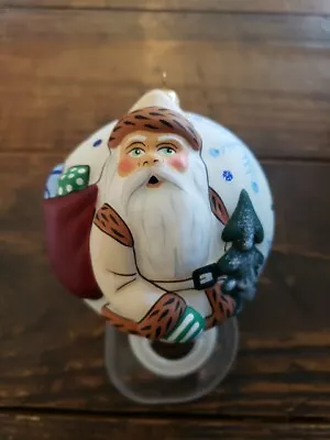 Vaillancourt Folk Art Santa Ornament • $50