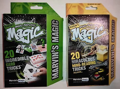 2 Boxes Of Marvin's Mind-Blowing Magic Tricks - 20 Different Tricks Per Box BNIB • £19.99