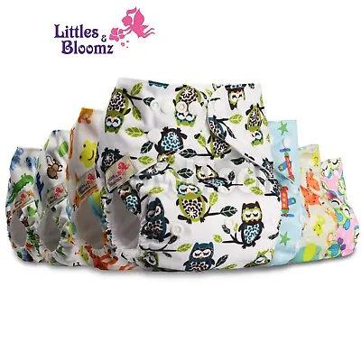 Baby Reusable Washable Pocket Cloth Nappy Stoffwindeln Pañal Couches Pannolini • £2.79