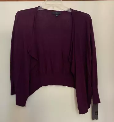 Mossimo Deep Purple Open Front Long Sleeve Cardigan Sweater Shrug XL NWT • $14