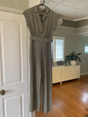 $40 • Buy Forever New Sage Green Jumpsuit Size 6 RRP $129