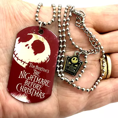 Nightmare Before Christmas Pendant Necklace Silver Tone Chain Costume Jewellery • $1.23