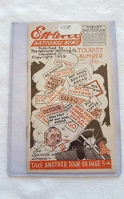 En Ar Co Enarco National News Brochure 1929 Motor Oil White Rose Red Indians  • $25