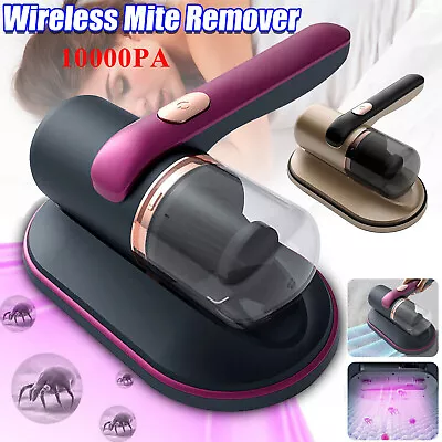 Cordless Dust Mite Remover Vacuum UV Cleaner Home Kit Bed Sofa Mattress 10000kpa • $41.99