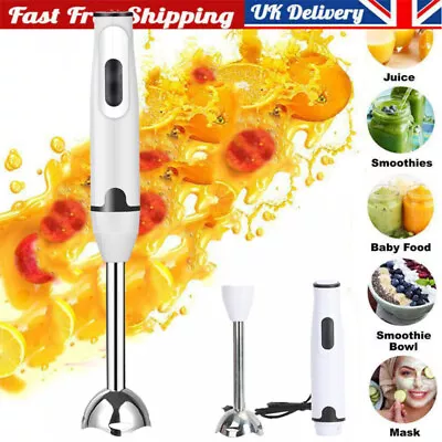 400W Hand Blender Powerful Stainless Steel Blades Quick Electric Mixer UK • £11.49