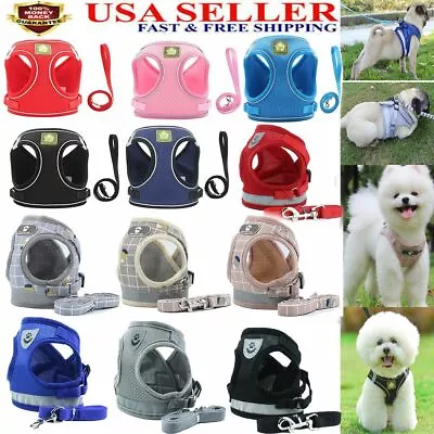 Mesh Padded Soft Puppy Pet Dog Harness Breathable Comfortable Colors XS S M L XL • $8.27