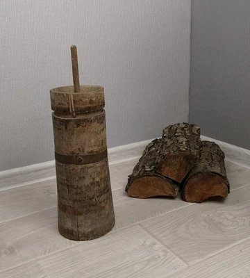 $70 • Buy Antique Primitive Wooden Small Butter Churn From Ukrainian Village