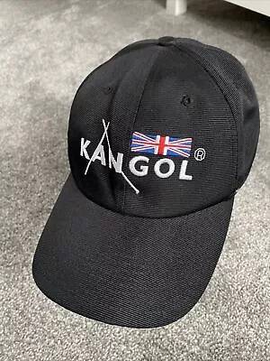 Kangol Baseball Cap Clip Back Adjustable Men Flag Black Spellout 1 Size Nylon • £4.99