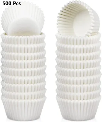 $10.99 • Buy 500 Count Mini Cupcake Liners White Muffin Small Cupcake Wrappers Baking Cups