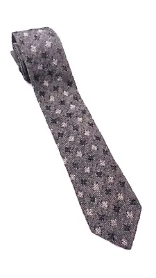 BARBA'S Vintage Lambswool/Cashmere Skinny Necktie ITALY Designer GEOMETRIC GUC • $9.35