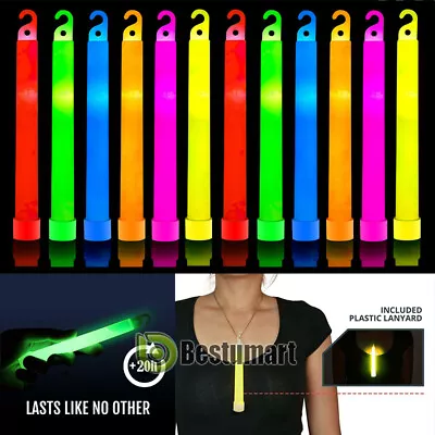 Bulk Lot Ultra Bright 6 Inch Large Glow Sticks  Chem Light Sticks 12 Hr Duration • $19.99