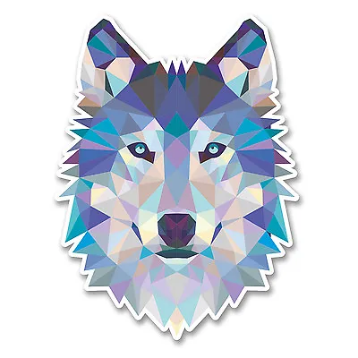 £3.99 • Buy 2 X Abstract Husky Wolf Vinyl Sticker Laptop Tablet Car Dog Animal Gift #6214/SV