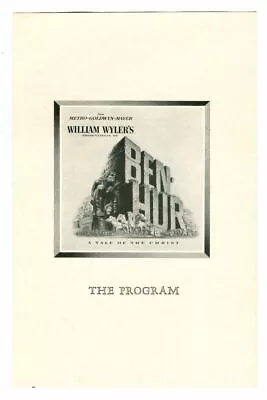 Vintage 1959  BEN-HUR: A Tale Of The Christ  MGM Film Program! Charlton Heston! • $14.99