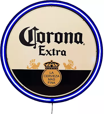 LARGE Corona Beer Bar Garage Wall Light Sign Blue Neon Easter Gifts • $399.95