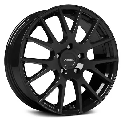 Vision 18 HELLION Wheels 14x5.5 (38 4x100 73.1) Black Rims Set Of 4 • $376