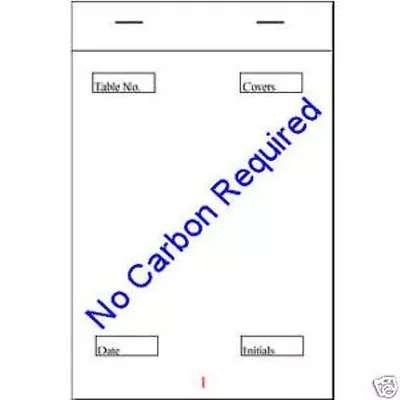 100 X Duplicate Restaurant Pads NCR 3.5  X 6.5  PAD35 Waiter Pad Drinks P35 • £65.95